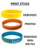 Red and White Swirl 1/2" Silicone Wristband